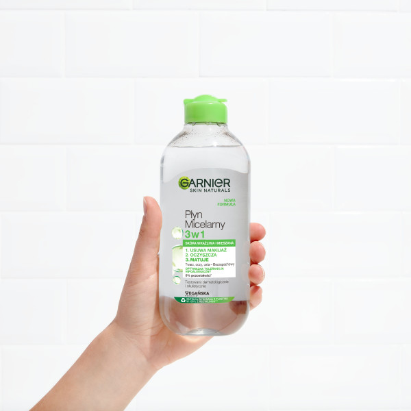 Garnier Skin Naturals Płyn Micelarny 2w1 skóra normalna i mieszana 3x400ml