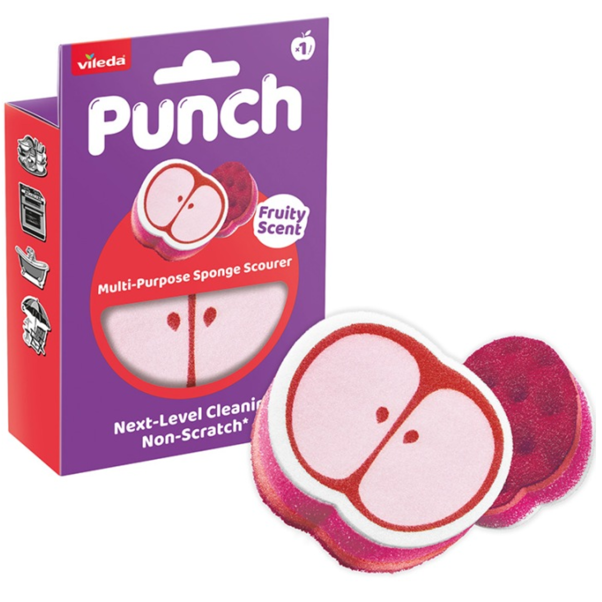 Vileda Punch Uniwersalny zmywak Jabłko 1 szt.