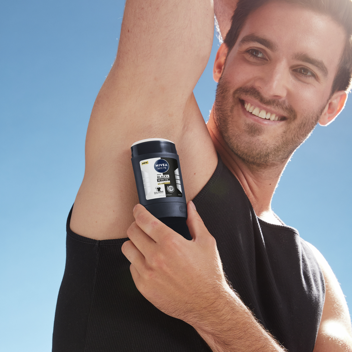NIVEA Black&White Epic Night Antyperspirant męski w sztyfcie 72h 50 ml