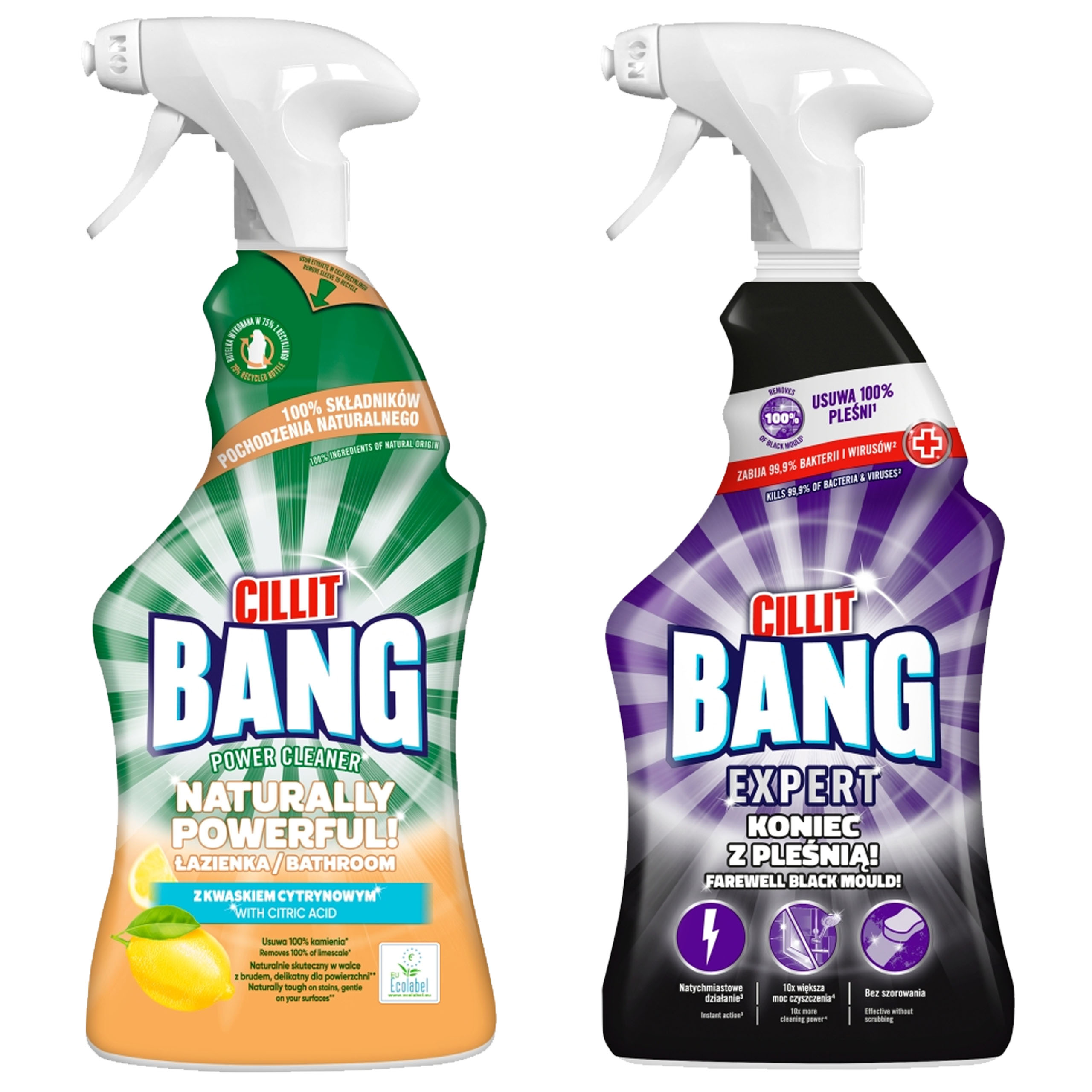 067309 Cillit Bang Pow Cle Pleś i Czarn + 093377 Cillit Bang Natu Pow Spray WC 750