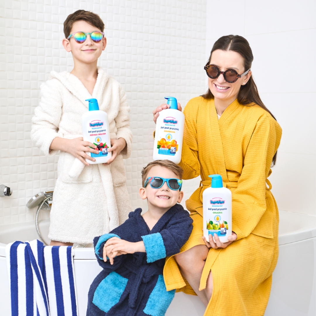 3 x BAMBINO Rodzina Żel pod prysznic o zapachu jeżyn i malin, 1000 ml