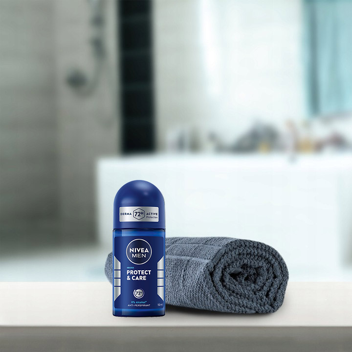 NIVEA MEN Protect & Care Antyperspirant męski w kulce 72h, 50 ml