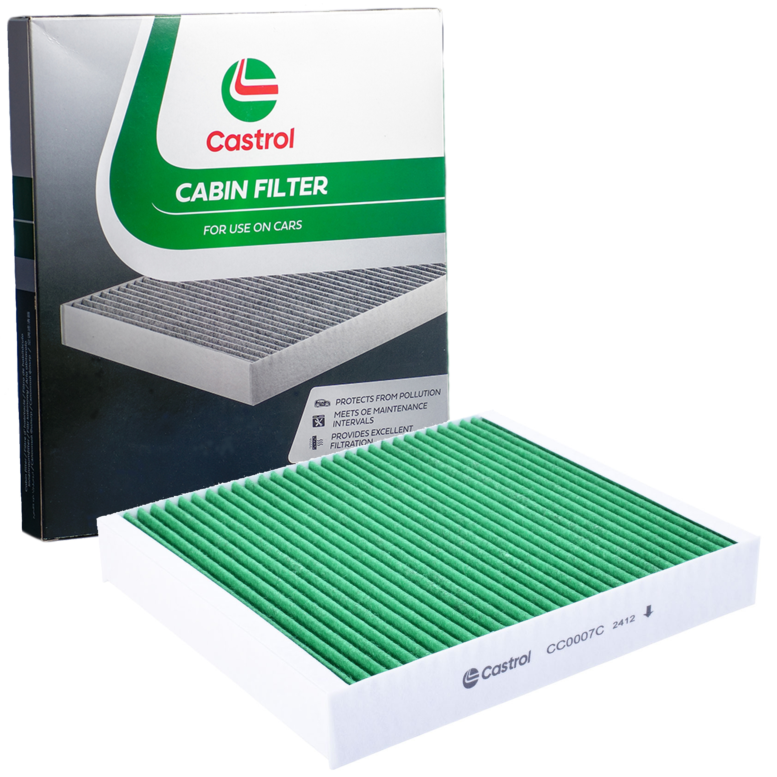 Castrol Filtr Kabinowy wentylacja przestrzeni pasażerskiej CC0007C CARBON+