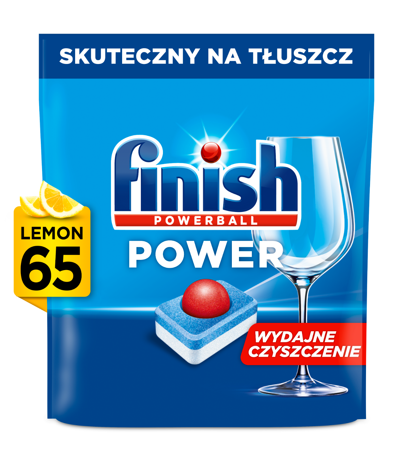 Finish Power AIO Lemon tabletki 65 szt. + sól 1,5 kg + czyścik 250 ml