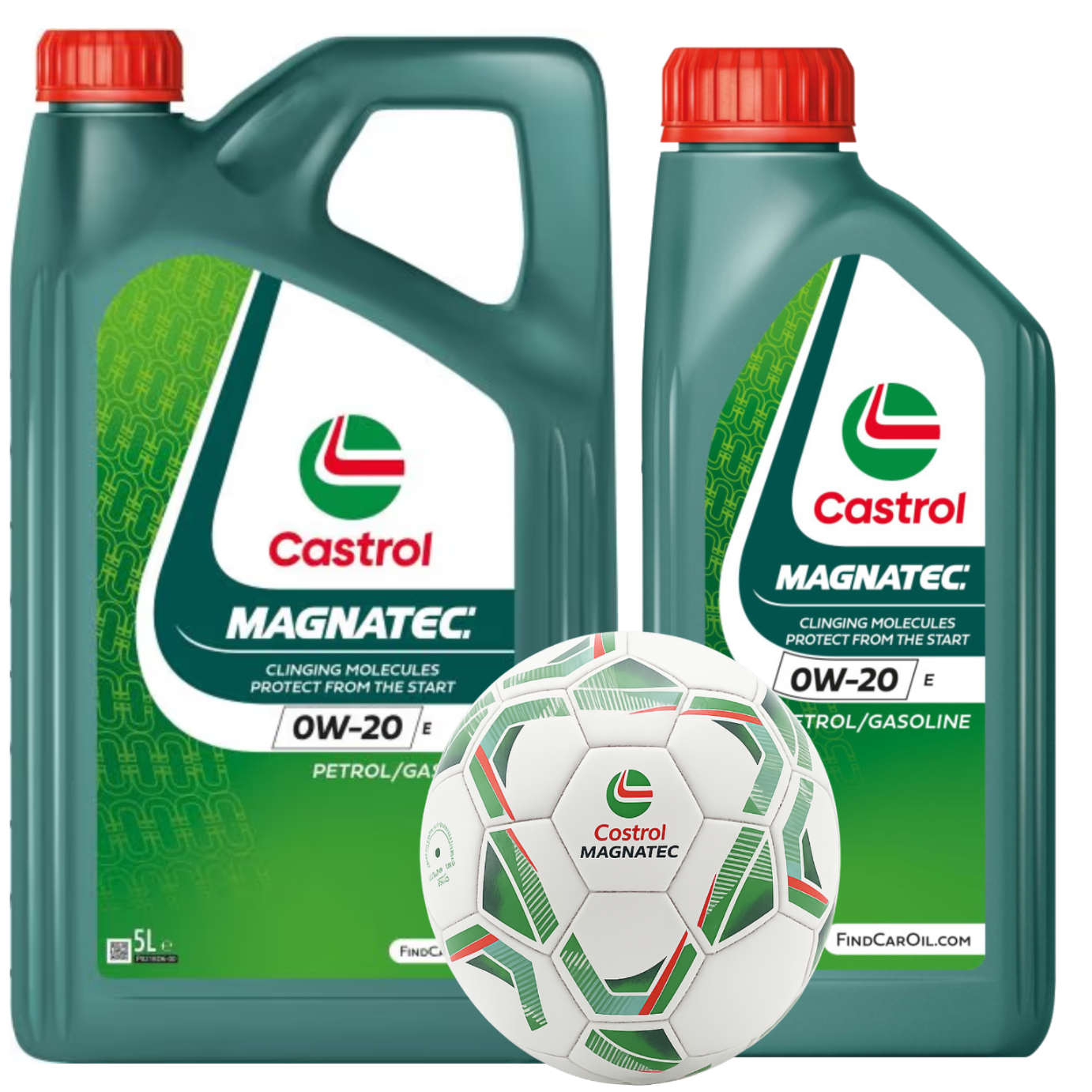 Zestaw Castrol Ma 0W-20 E 5L +1L + Piłka