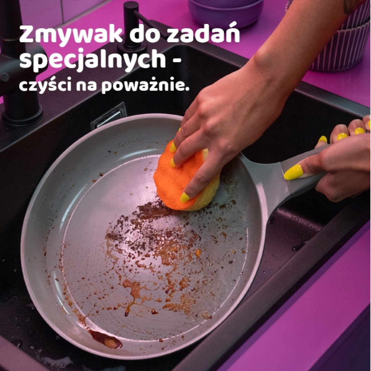 Vileda Punch Mocny zmywak Pomarańcza 1 szt.