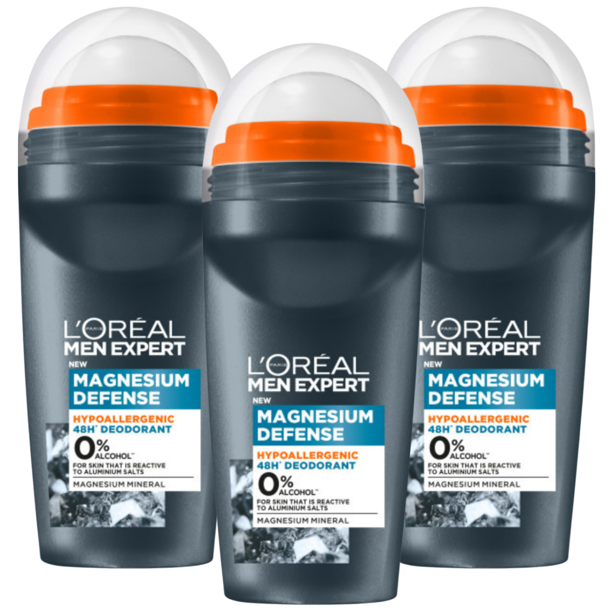 L’Oreal Paris Men Expert Magnesium Defense Hipoalergiczny dezodorant 3x50ml