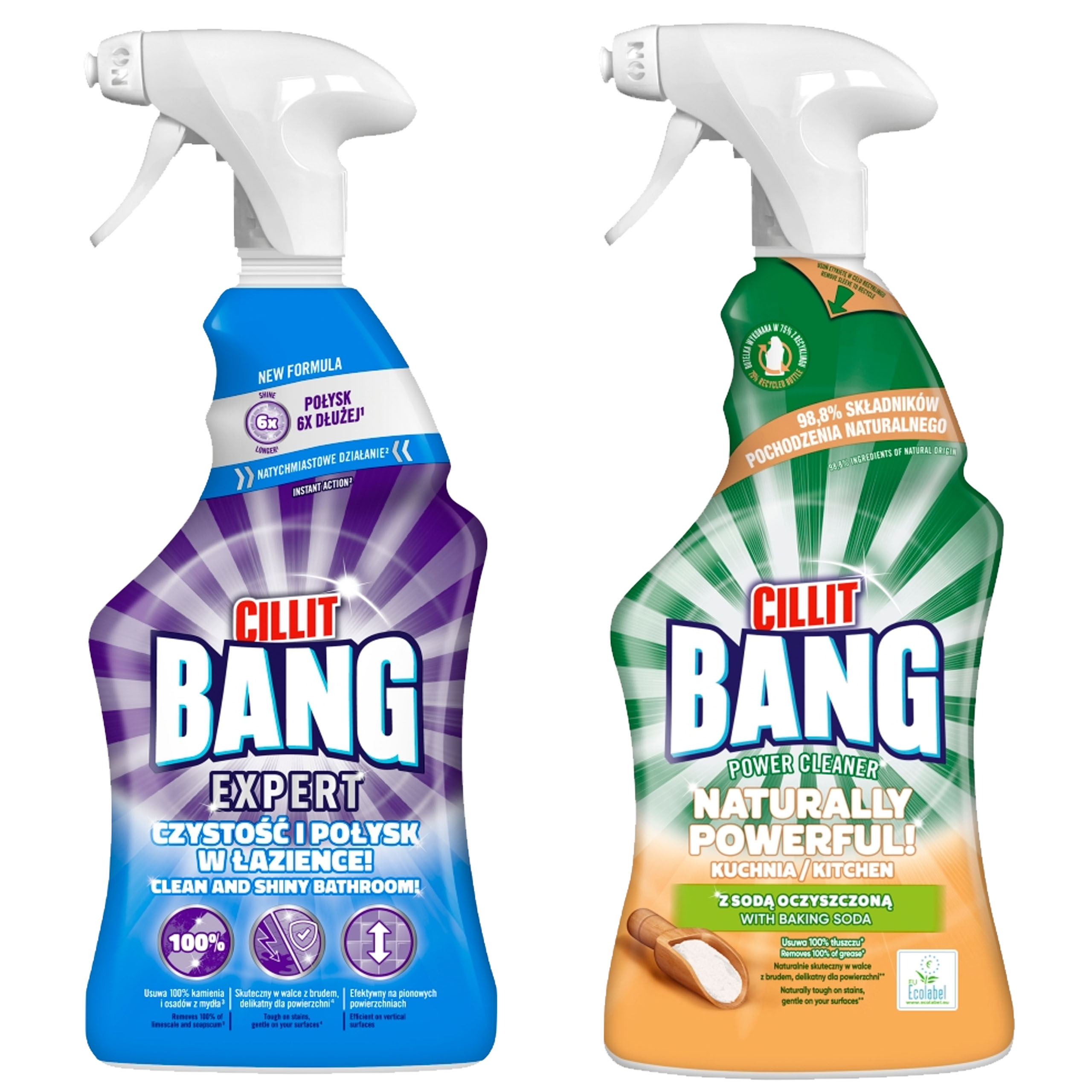 081152 Cillit Bang Pow Cle Czyst-Poł 750 + 093384 Cillit Bang Natur Pow Spray 750ml