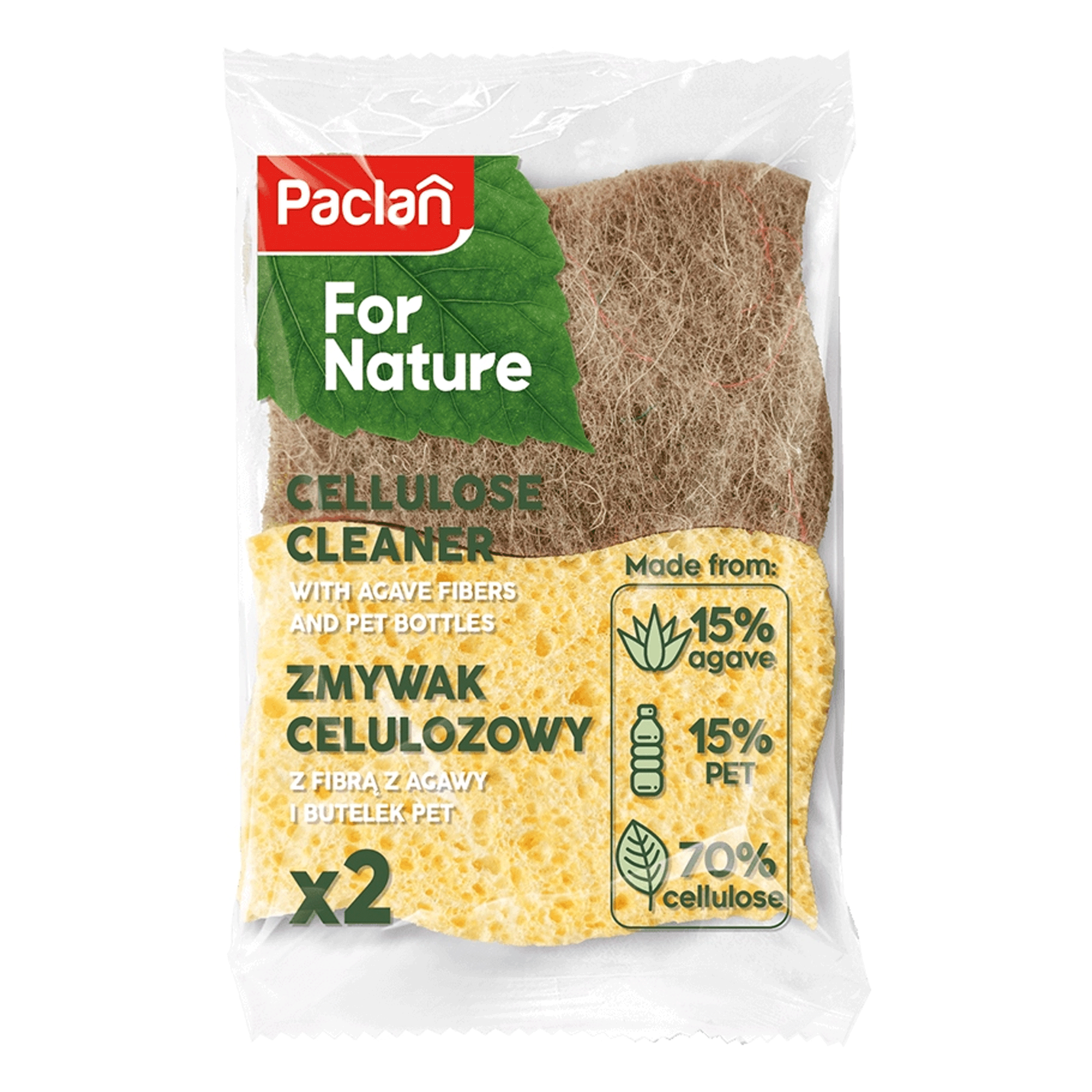 Paclan FN Gąbki z Celulozy Fibra z Agawy 2szt. 150040