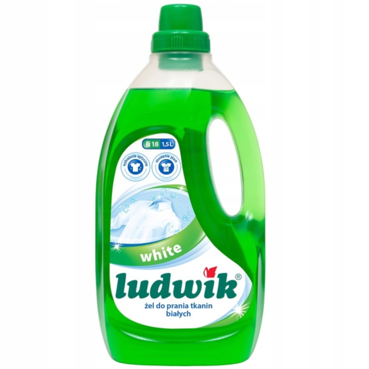 LUDWIK – preparaty do prania Żel do prania tkanin białych White 1,5 L