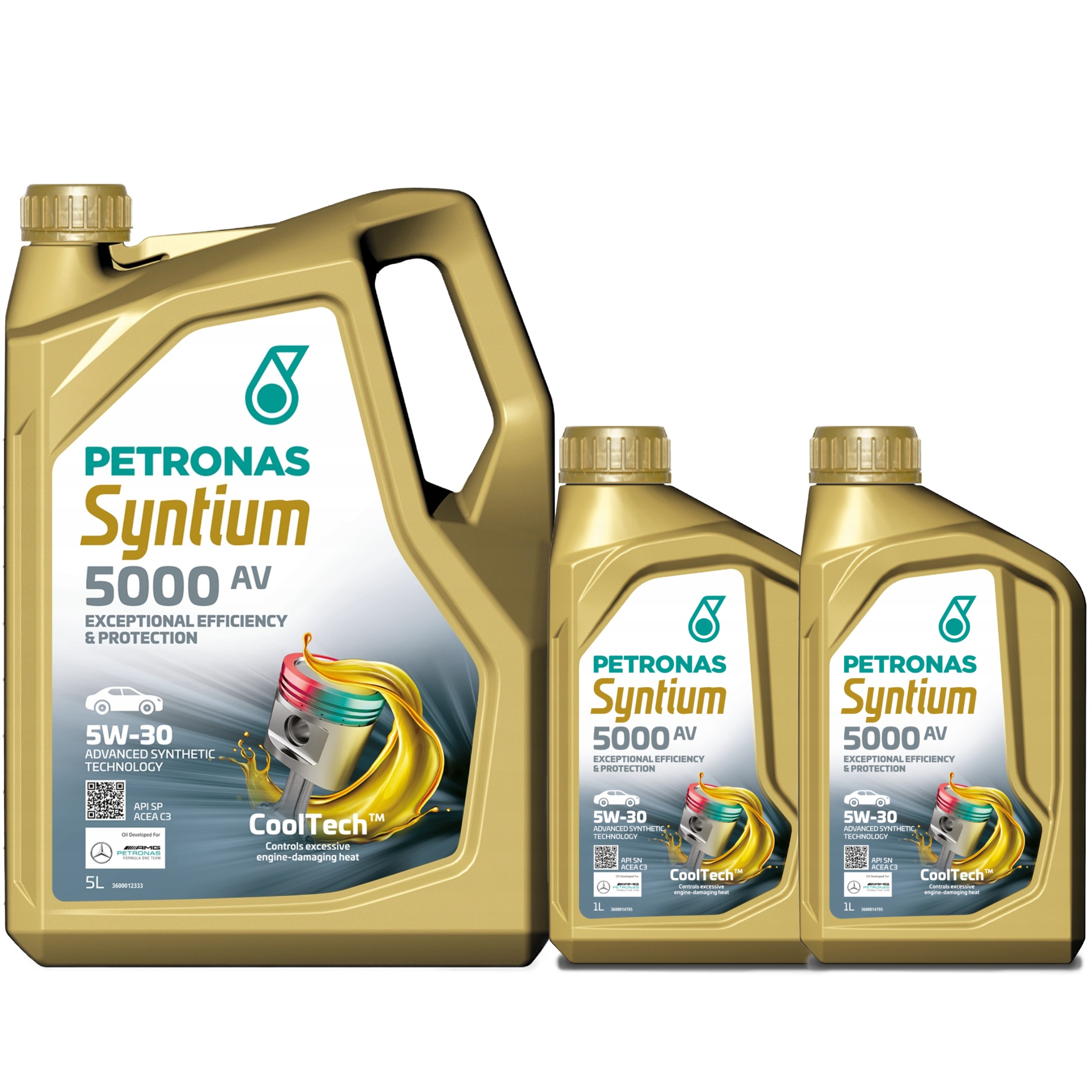 PETRONAS SYNTIUM 5000AV 5W-30 SN 5L + PETRONAS SYNTIUM 5000AV 5W-30 SN 1Lx2