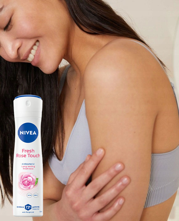 6 x NIVEA ANTYPERSPIRANT ROSE TOUCH SPRAY 150 ML