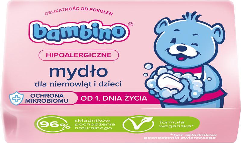 Bambino Mydło Hipoalergiczne w Kostce dla Niemowląt i Dzieci 90 g