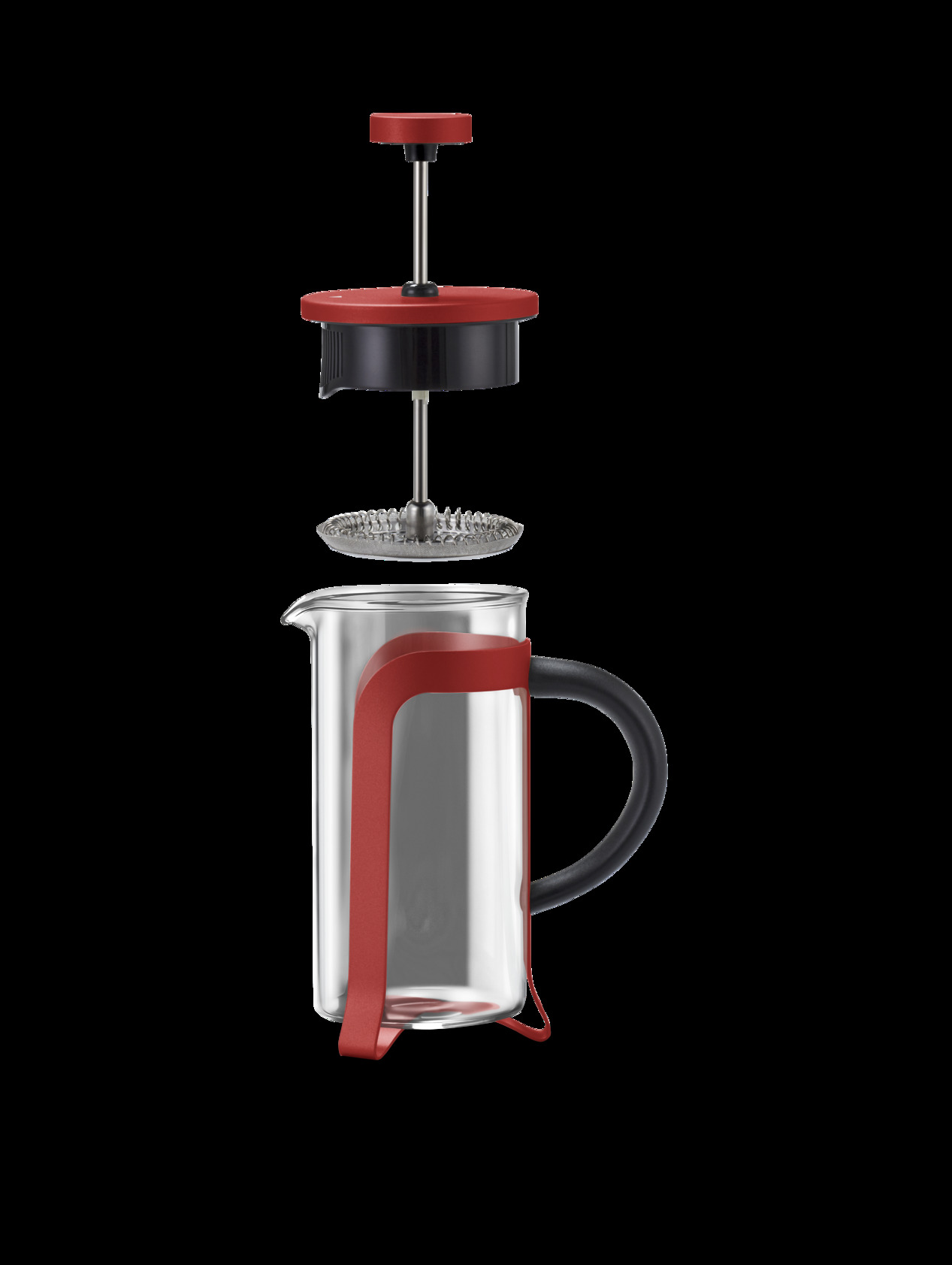 Tchibo Zaparzacz French Press 300ml, czerwony