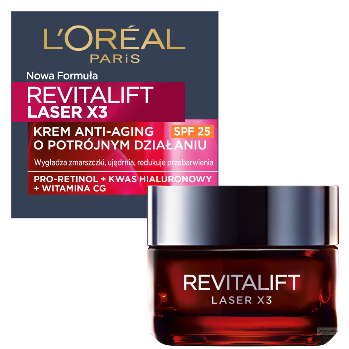 L’Oréal Revitalift Laser Krem Przeciwzmarszczkowy Dzień Pro-retinolem SPF25