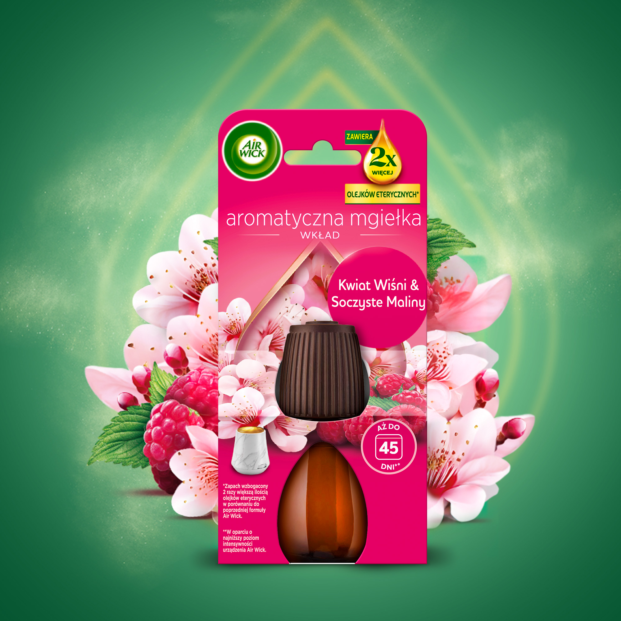 Air Wick Aromatyczna Mgiełka Kwiat Wiśni & Soczyste Maliny/ Cherry Blossom & Raspberry 20 ml Wkład