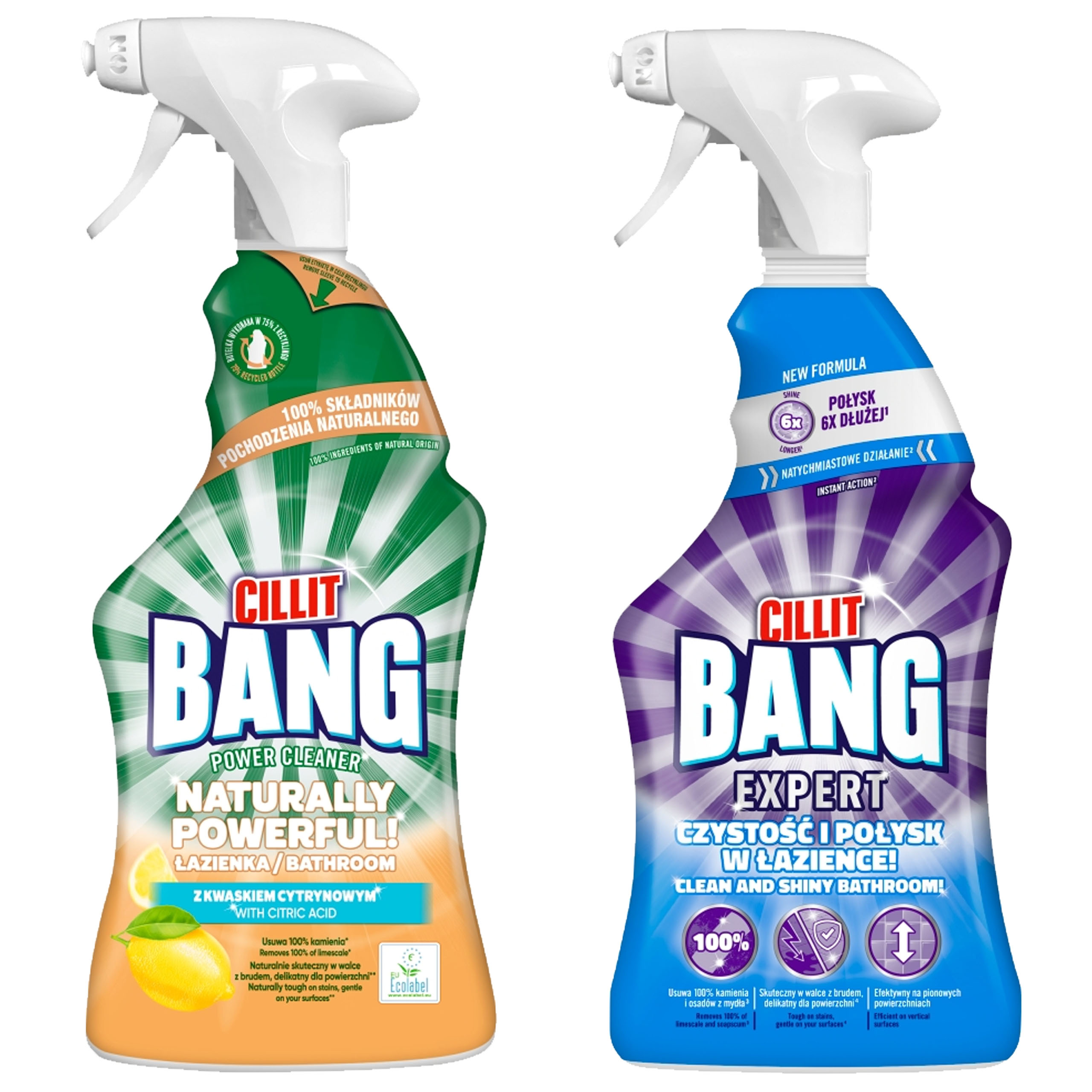 093377 Cillit Bang Natu Pow Spray WC 750 + 081152 Cillit Bang Pow Cle Czyst-Poł 750