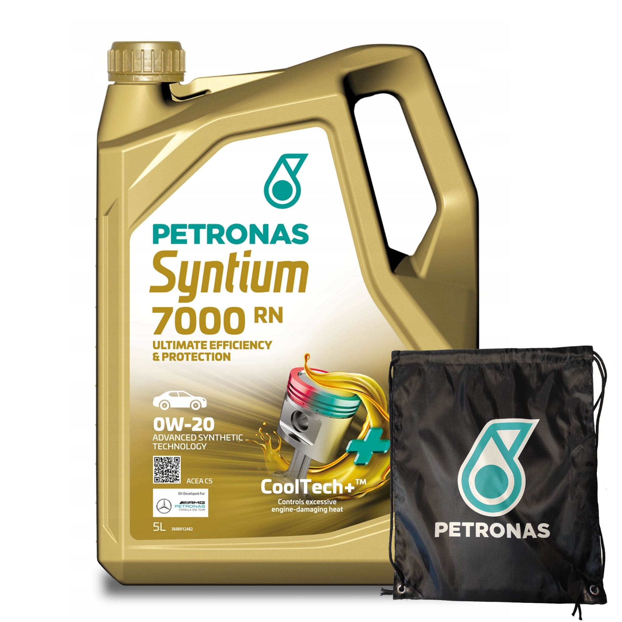 Olej Silnikowy PETRONAS Syntium 7000 RN 0W-20 ACEA C5 5L + Worek GRATIS