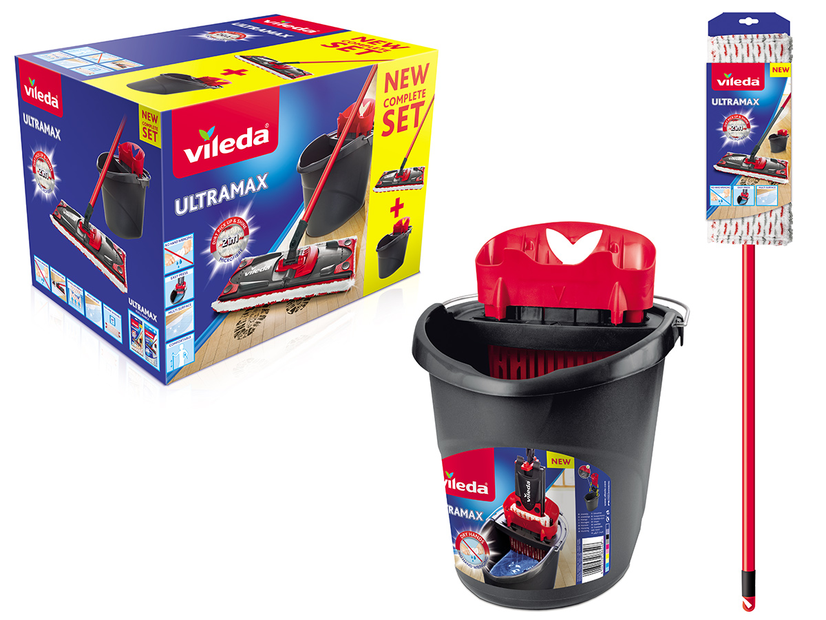 Vileda Mop Ultramax Box UTX + 242337 Bee Smart Worki na Śmieci LDPE 60l 10szt. 242434