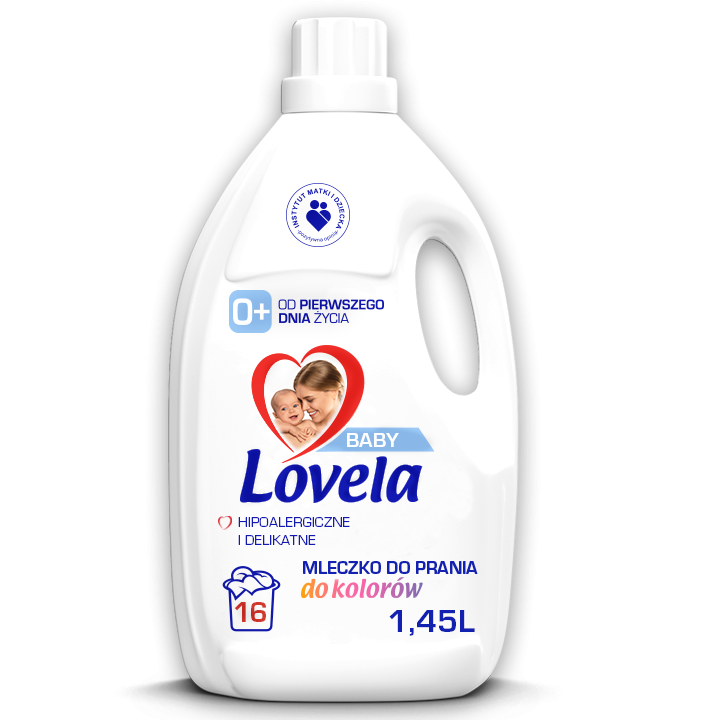 Lovela Baby Zestaw 2x Mleczko do Prania Bieli & Koloru 1.45L+ Odplamiacz 1L
