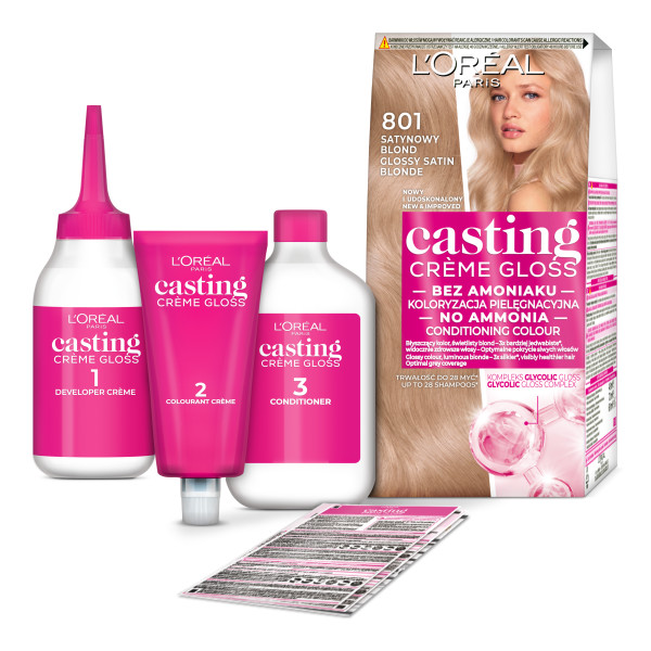 L’Oréal Paris Casting Crème Gloss Farba do włosów 801 Satynowy blond