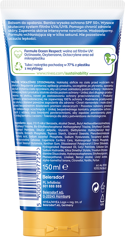 NIVEA SUN Nawilżający balsam + Balsam ochronny na słońce dla dzieci SPF 50