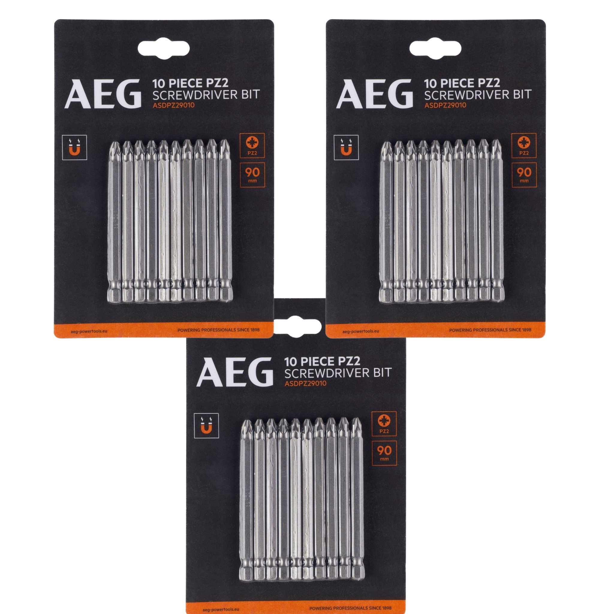 AEG Bity 90mm PZ2 10szt. ASDPZ29010 x3