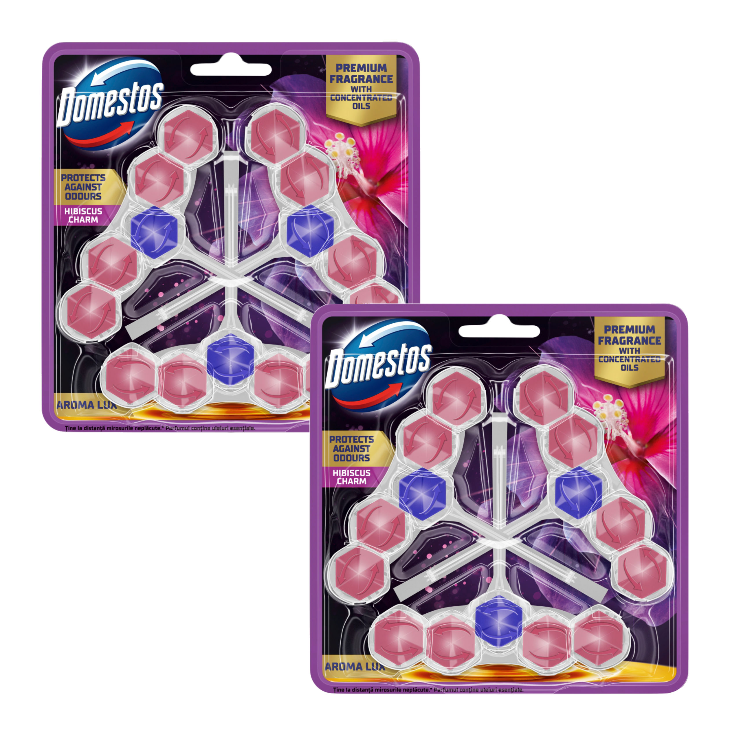 903235 Domestos Kostka Aroma Hibiscus 6x50g