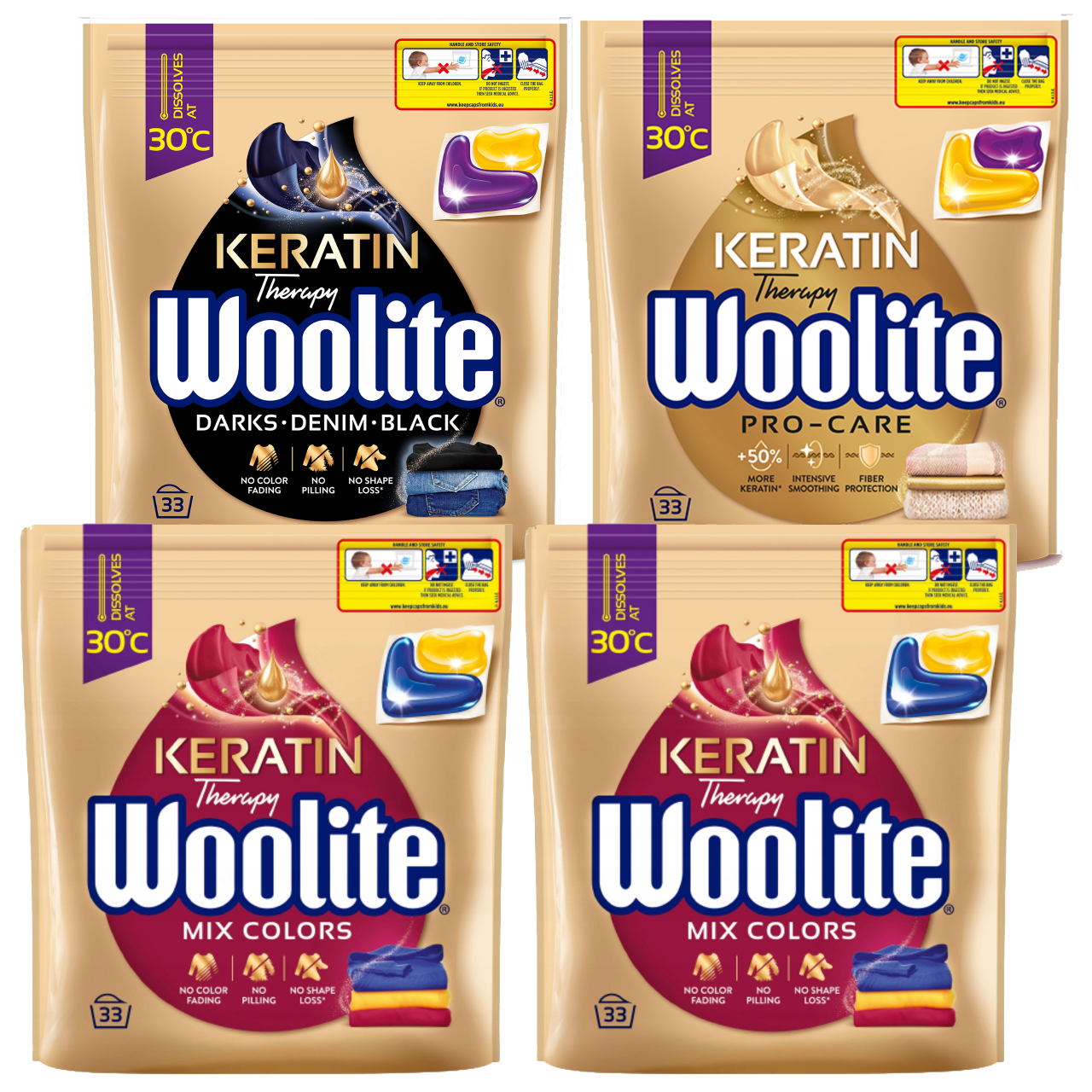 094169 Woolite Żel Kaps Care 33 szt Wo11[zestaw]