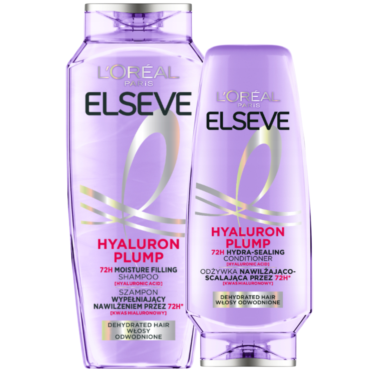 L’Oréal Elseve Hyaluron Plump Nawilżający Szampon Odżywka Włosy Odwodnione
