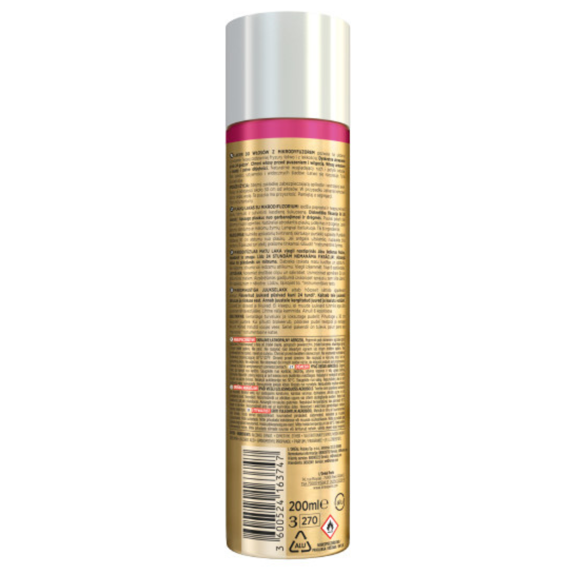L’Oréal Elnett Lakier Do Włosów Nadający Objętość Mocne Utrwalenie 200ml