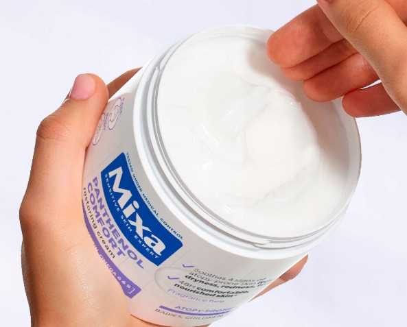 Mixa Panthenol Comfort Kojący Krem Ochronny do Twarzy Dłoni i Ciała 400 ml