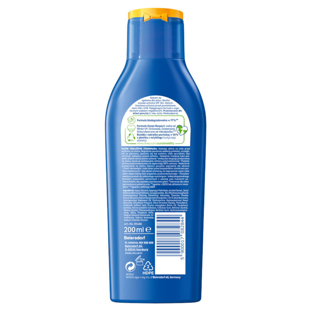 2 x NIVEA SUN KIDS Balsam ochronny na słońce dla dzieci SPF 50, 200 ml