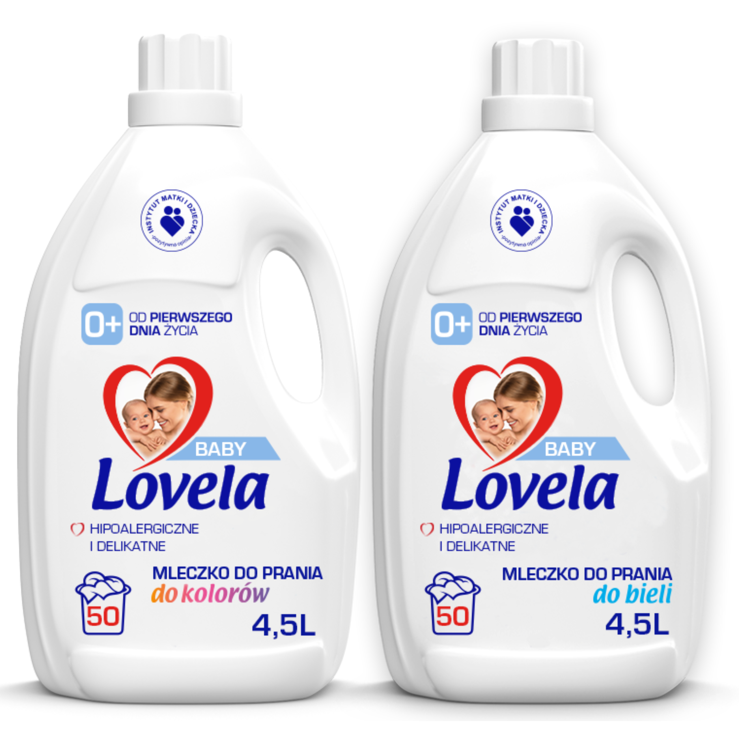 LOVELA Baby Zestaw Hipoalergiczne Mleczko do Prania Bieli i Koloru 2x 4.5l