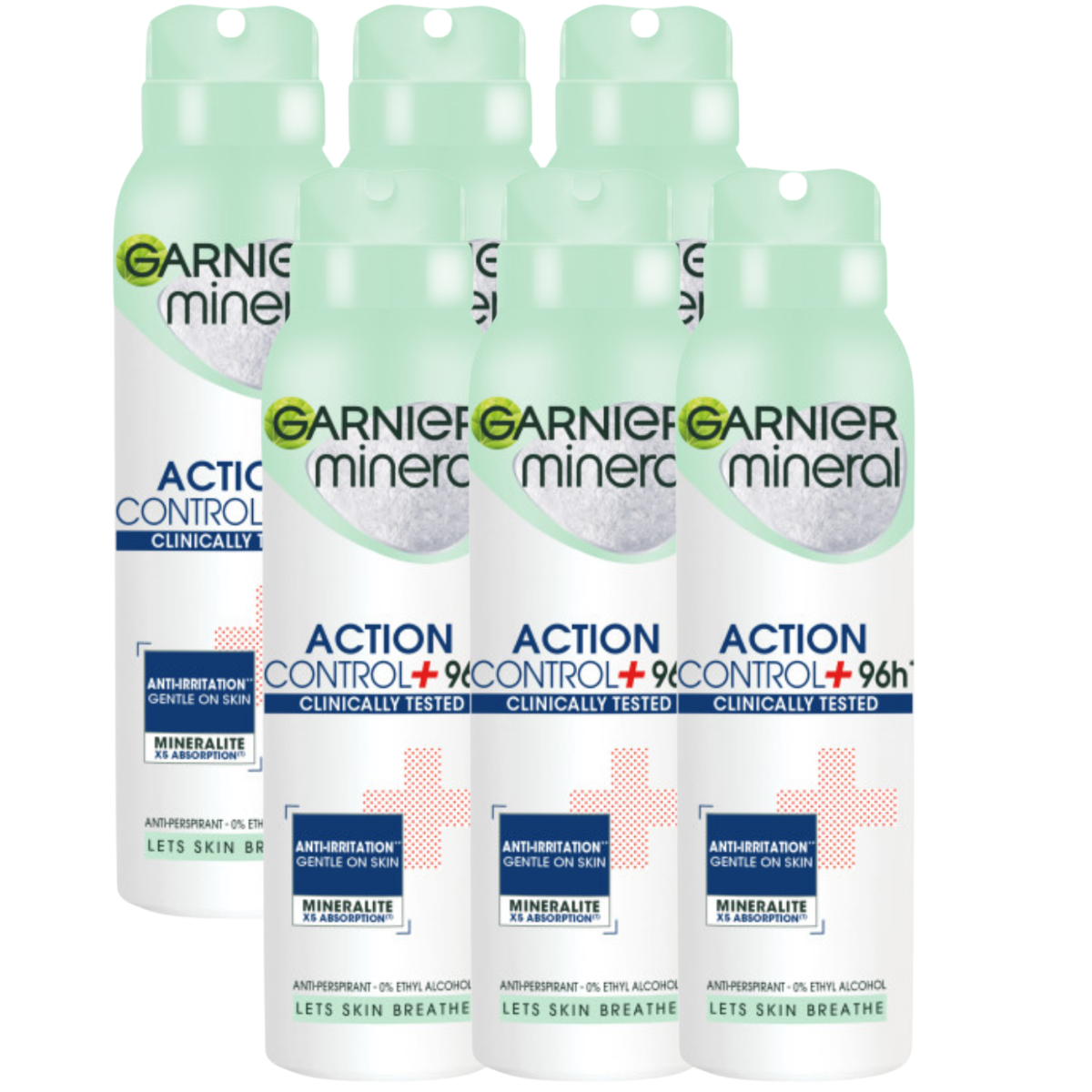 Garnier Mineral Action Control+ antyperspirant w sprayu 6x150ml 96h
