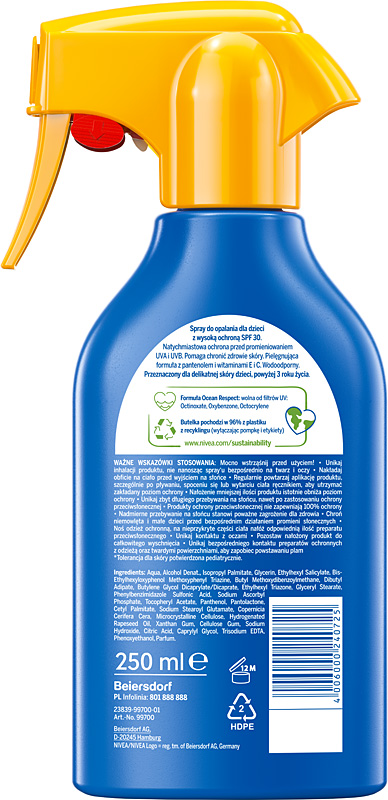 NIVEA SUN Spray do opalania dla dzieci KIDS SPF30 250ml