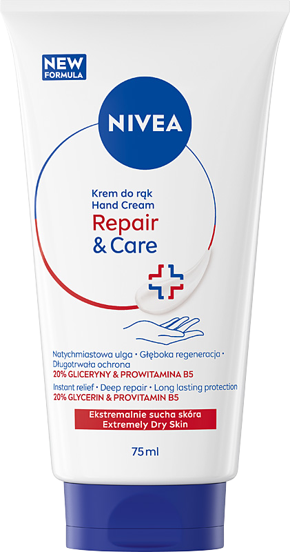 NIVEA REPAIR CARE Regenerujący krem do suchych rąk – nawilżający 3w1 75ml