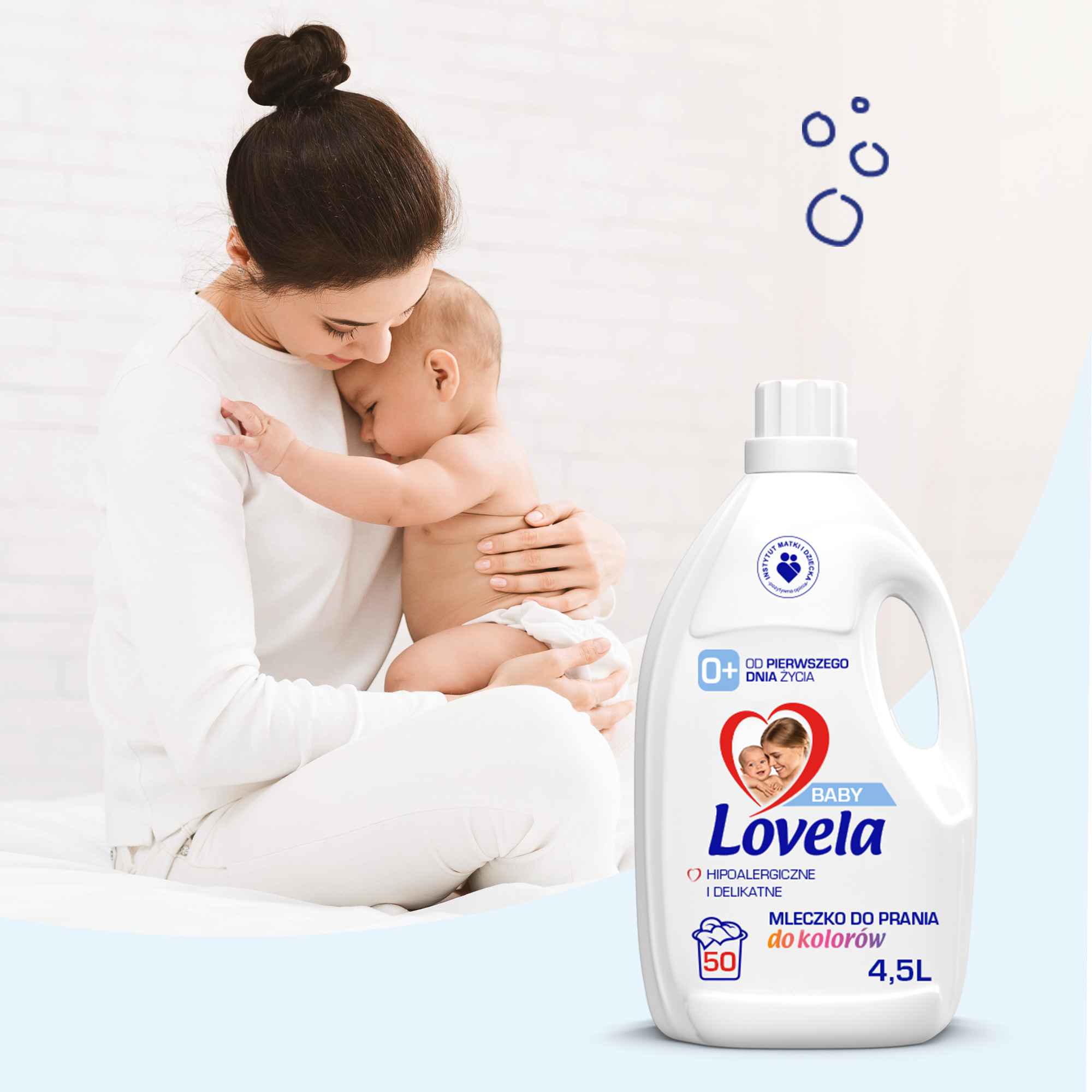 Lovela BABY Hipoalergiczne Mleczko do Prania Koloru Kolor dla Dzieci 2×4.5L