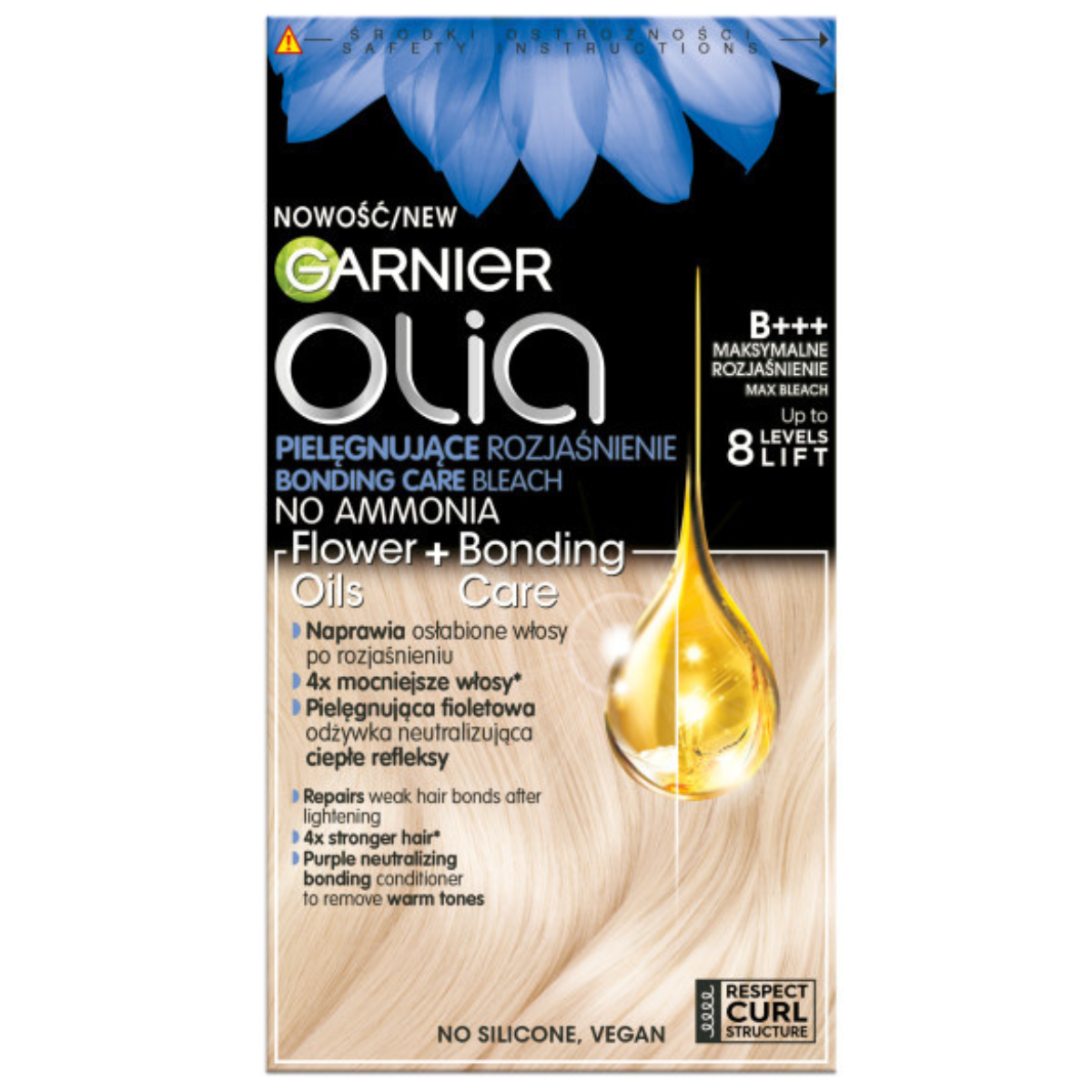 Garnier Olia Pielęgnujące Rozjaśnienie Rozjaśniacz Włosów Bez Amoniaku 2szt.