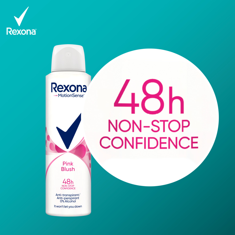 Rexona MotionSense Pink Blush antyperspirant w aerozolu dla kobiet 150 ml