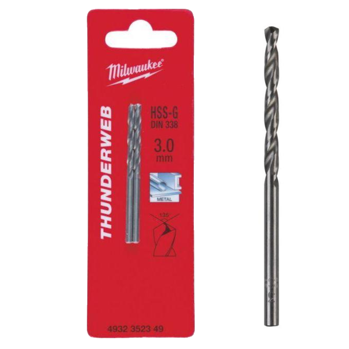 Milwaukee Thunderweb wiertło do metalu HSS-G 3 × 33/61 mm 2 szt.
