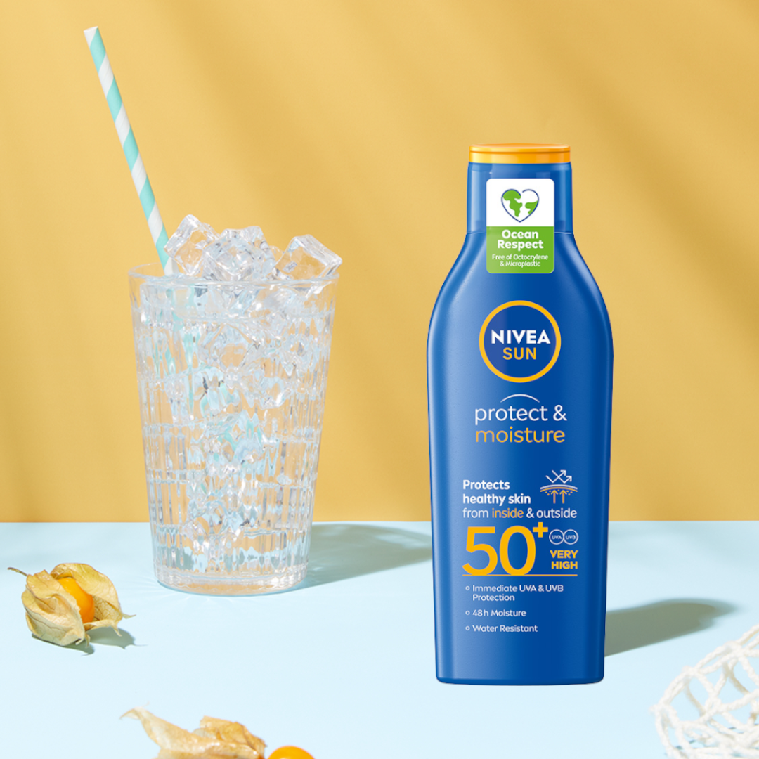 NIVEA SUN Nawilżający spray ochronny + nawilżający balsam do opalania SPF50