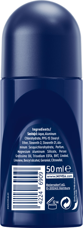 2 x NIVEA MEN DRY IMPACT ANTYPERSPIRANT ROLL ON 2 x 50ml