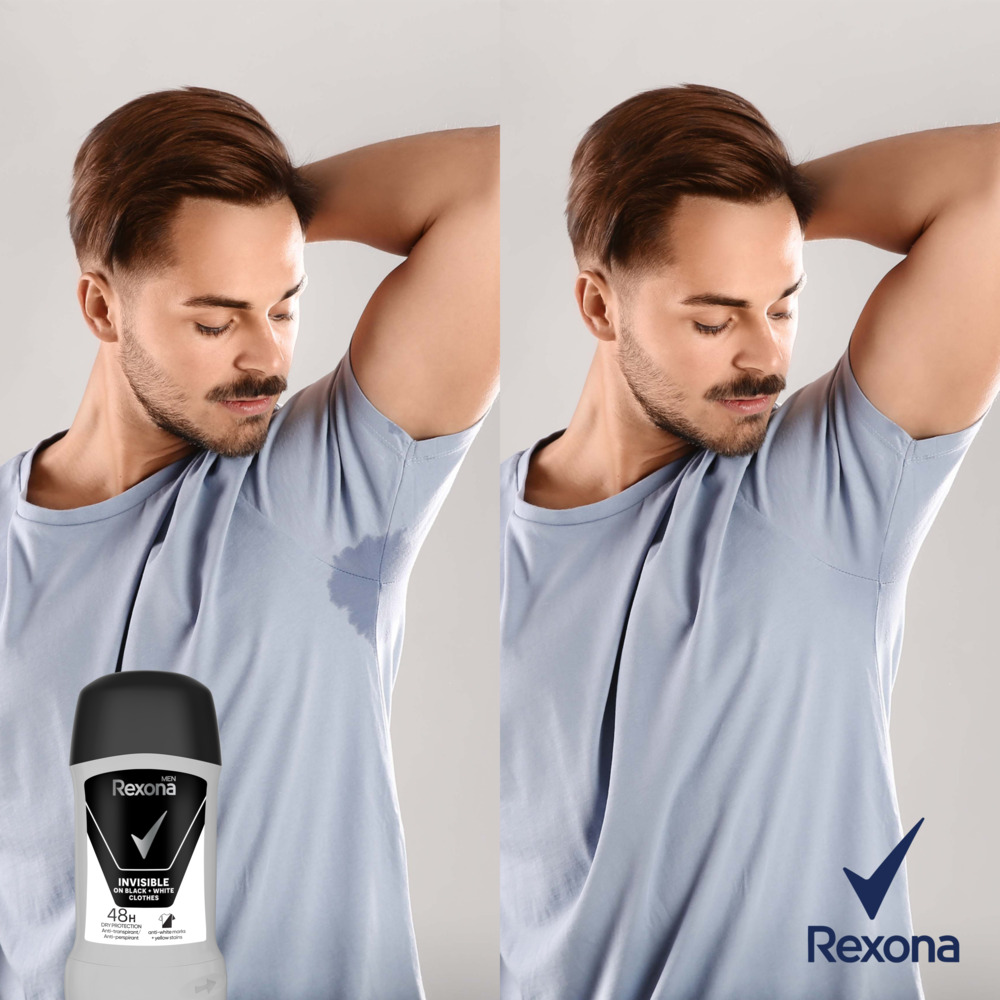 Rexona Men Invisible Black + White antyperspirant w sztyfcie 50 ml