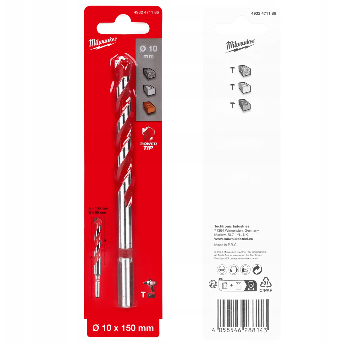 Milwaukee Premium wiertło udarowe do betonu 10 × 150 mm