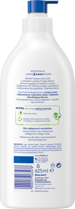NIVEA Aloe & Hydration Łagodzący Balsam do ciała + Krem do rąk z aloesem