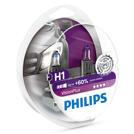 Philips VisionPlus żarówki samochodowe H1 12 V 55 W 2 szt.