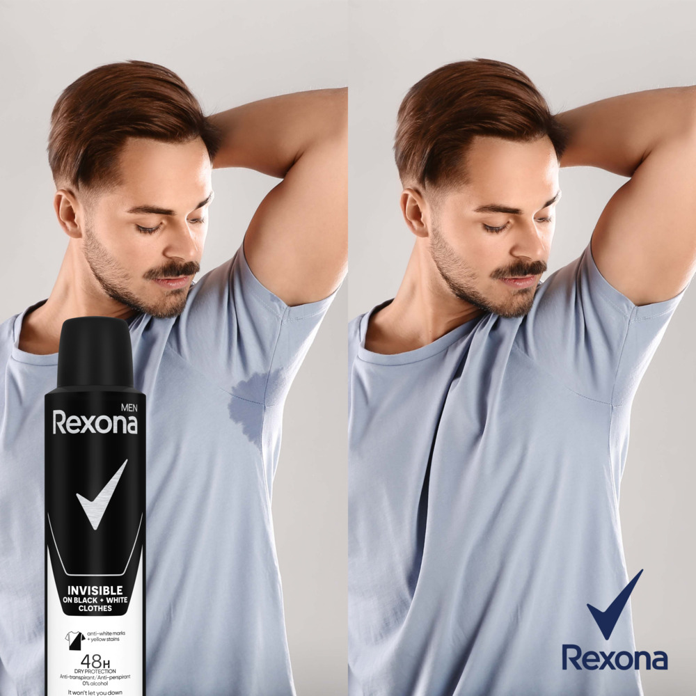 Rexona Men Invisible Black & White antyperspirant w sprayu 150 ml