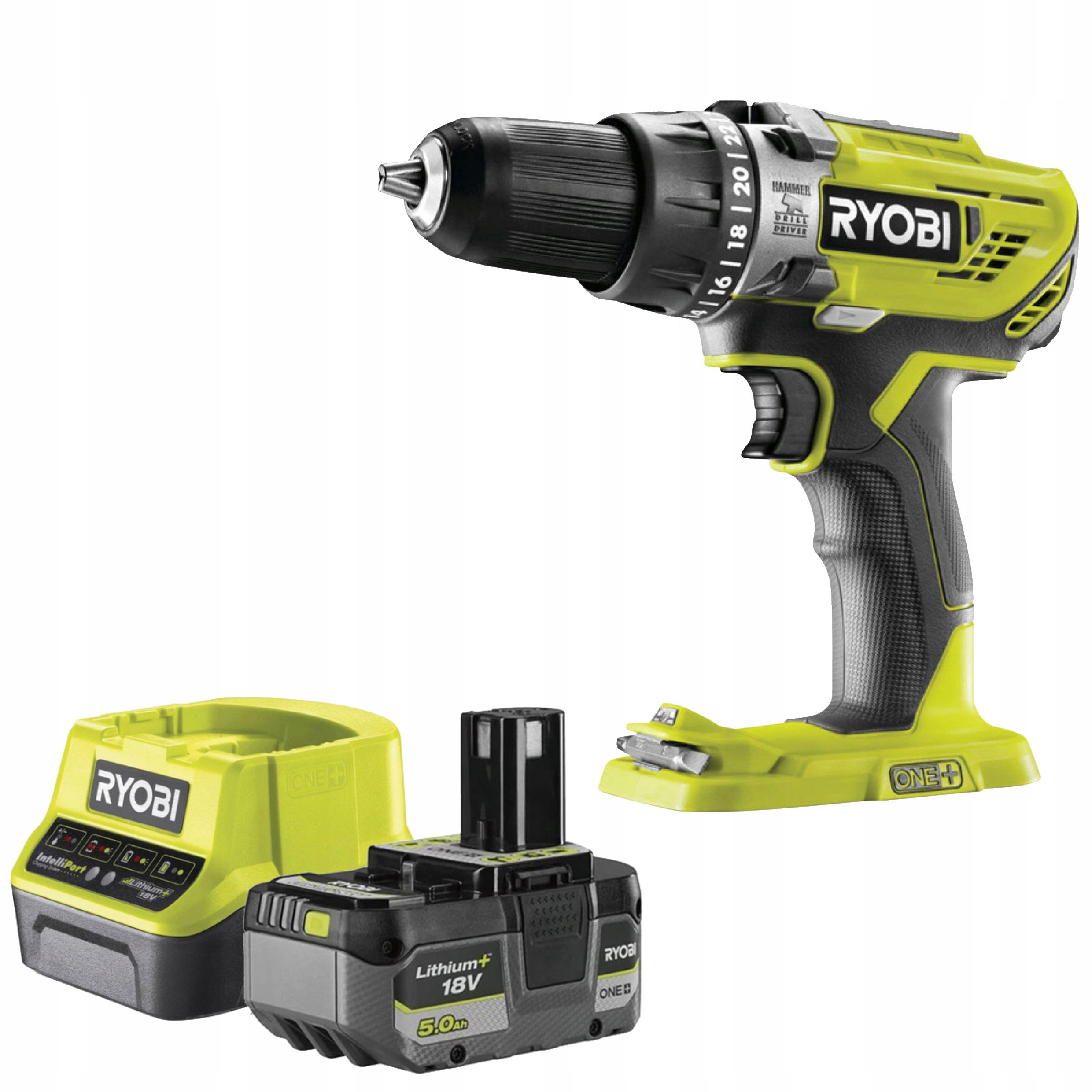 RYOBI Wiertarka Wkretarka Udarowa Akumulatorowa Solo 18 V 50 Nm + Bateria 5 Ah