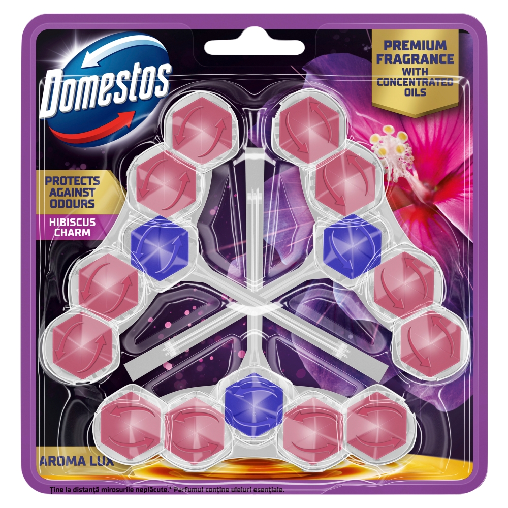 903235 Domestos Kostka Aroma Hibiscus 6x50g